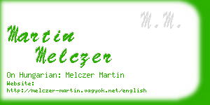 martin melczer business card